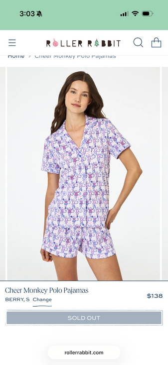 Roller Rabbit Cheer pajamas - Picture 2 of 3